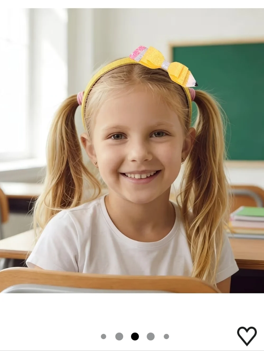 Glitter Pencil Headband & Clip Set
